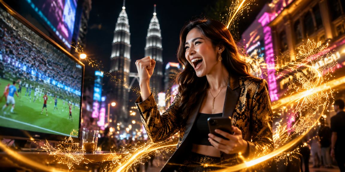 Suasana hiburan dan pertaruhan digital di pusat bandar Kuala Lumpur gaya Melayu